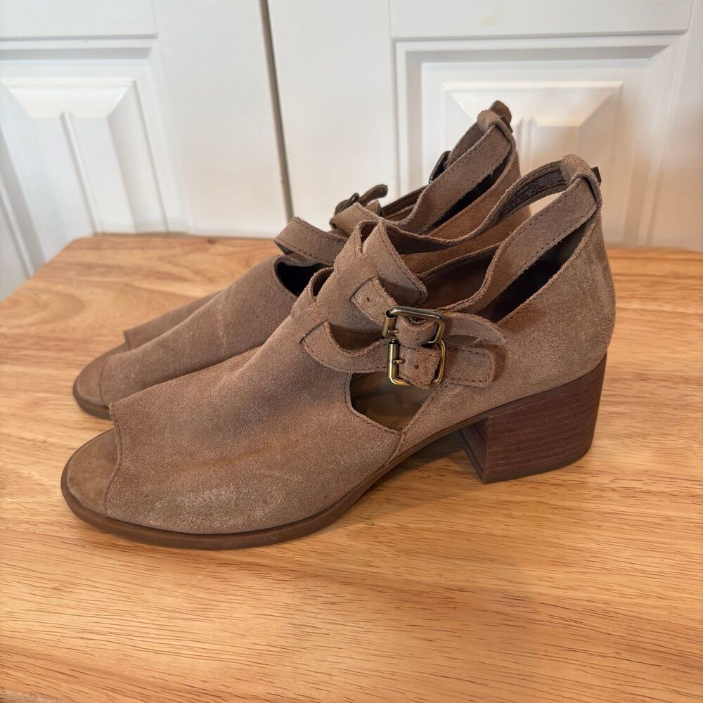 Koolaburra By Ugg Tan Open Toe Ankle Boots Size 8